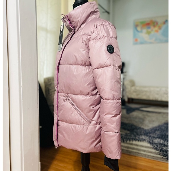 NWT Women’s Small Noize Cruelty-free Winter Puffer Jacket In Rose -22℉ Shield - Picture 7 of 12
